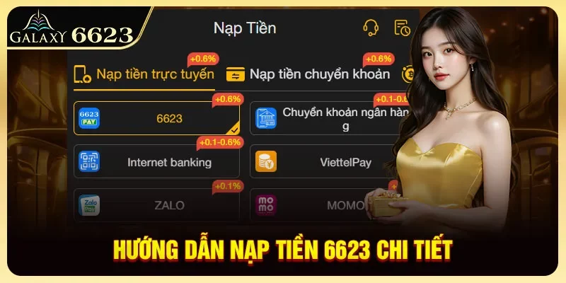 Hướng dẫn cách nạp tiền 6623 nhanh chóng và đơn giản